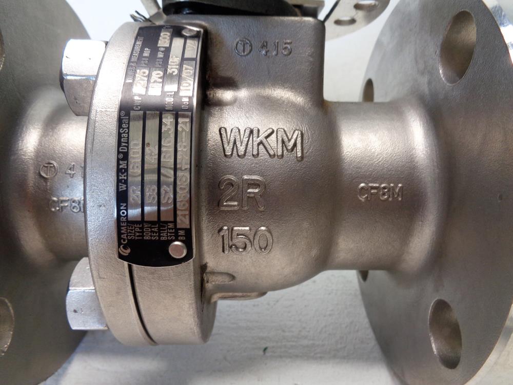 Cameron WKM Dynaseal 2R 150# 2-Pc Ball Valve, Stainless Steel, Model #310F